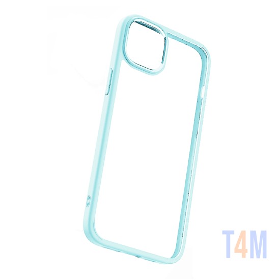 Silicone Case with Transparent Body for Apple iPhone 15 Green